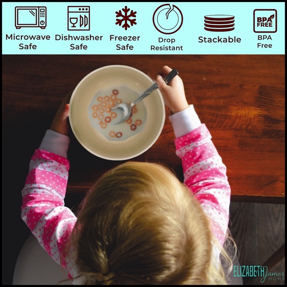 Dinnerware Set, 12pcs, Unbreakable, BPA Free,Beige - Picture 2 of 10